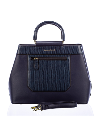 Geanta dama Jacques Esterel Navy piele ecologica - Kalapod.net